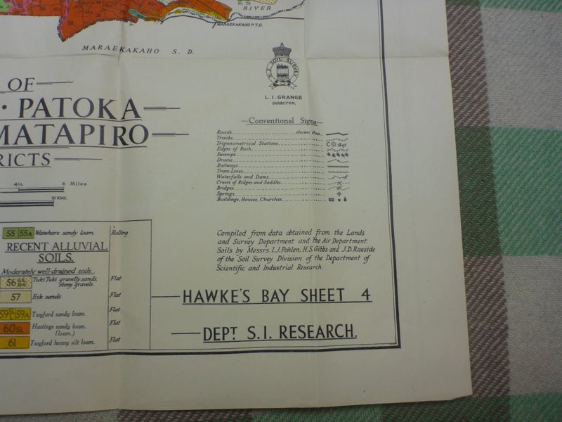 Awesome Old NZ 1938 Soil Map Of Kuripapanga Patoka Ngaruroro Matapiro Survey Carousel 5