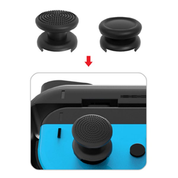 DOBE Nintendo Switch Joy-con Controller hand Grip With 2 Silicone Caps -Black Carousel 2