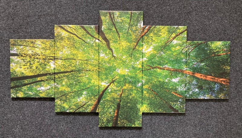 trees 5 Panel Canvas Art Print Carousel 3