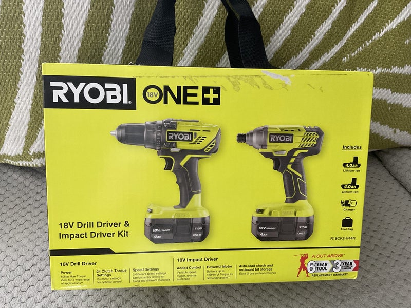 Ryobi 18V One+ Drill Driver & Impact Driver Kit Carousel 1