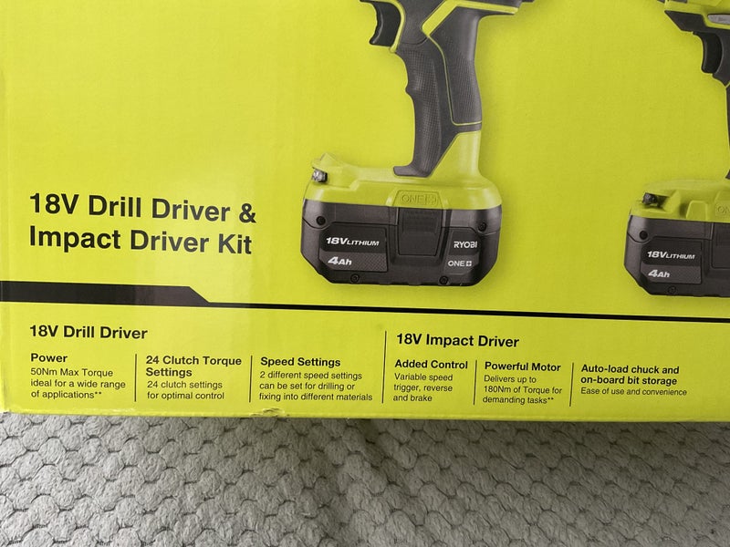 Ryobi 18V One+ Drill Driver & Impact Driver Kit Carousel 2