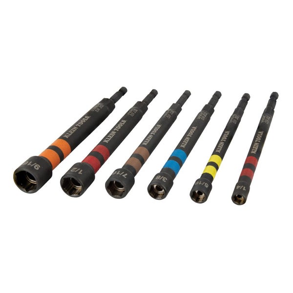 Klein Tools Hollow Magnetic Colour Coded Ratcheting Power Nut Drivers 7pc Carousel 2