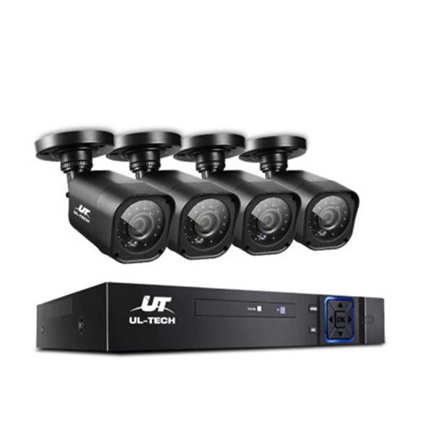 8Ch 5 In 1 Cctv Video Recorder With 4 Cameras 1080P Hdmi Black Carousel 1
