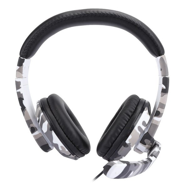 Head Mounted Phone Computer Gaming Headphone Headset for PS4 White Camouflage Carousel 1