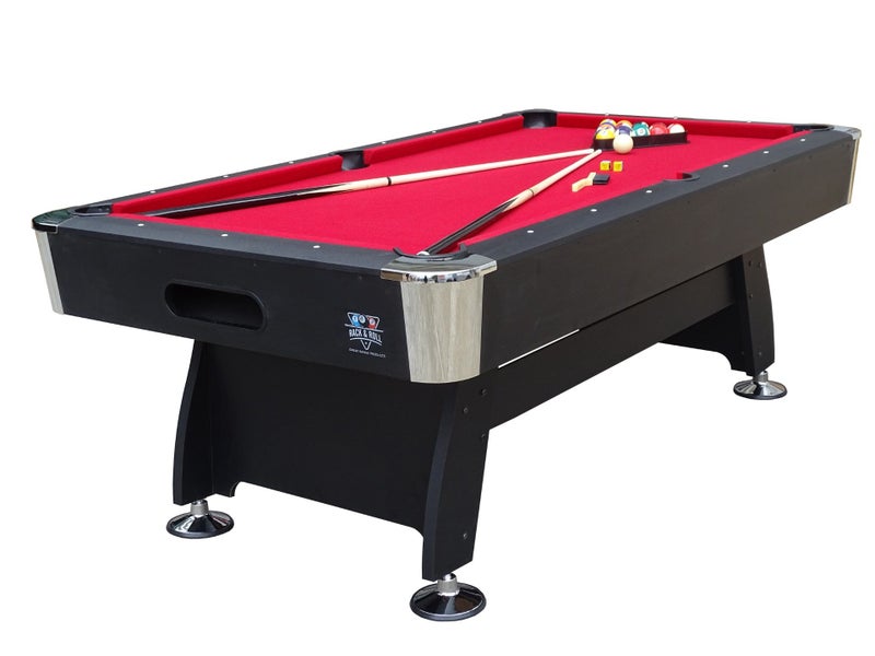 Assembled 7Ft Pool Table Red With Auto Ball Return - Ultimate Package Deal62934711773443117