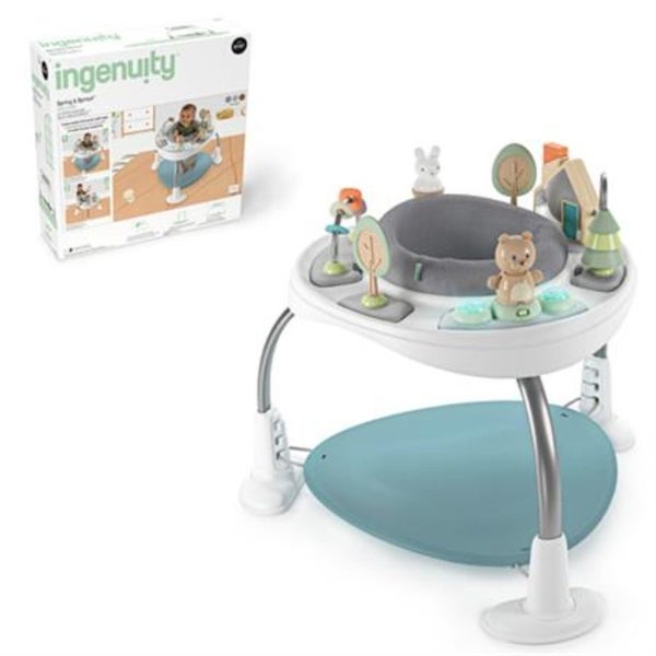 2 in 1 Activity Jumper & Table - Ingenuity Spring & Sprout Carousel 1