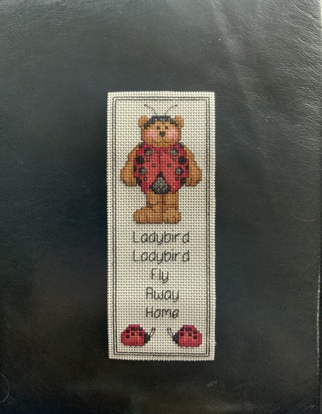 "Teddy-bee” or “Teddy-bug” - Cross Stitch Bookmark Carousel 1