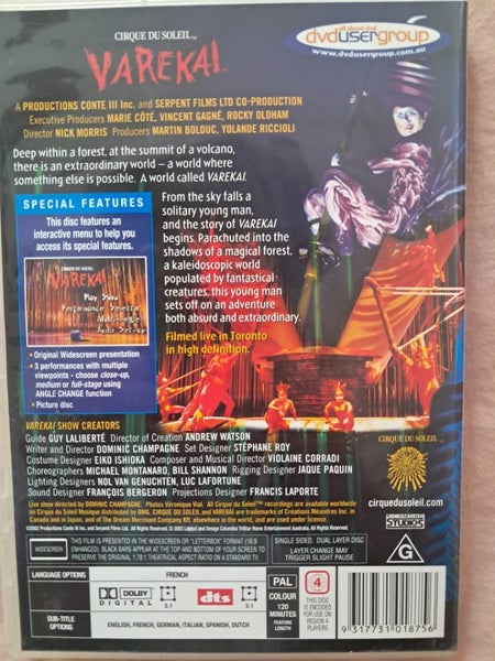 Cirque du soleil Vareka! Dvd Carousel 2