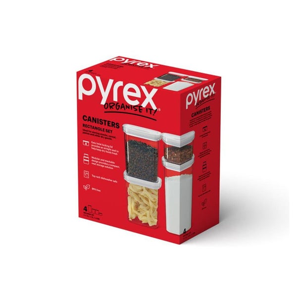 Pyrex Canister Rectangle 4pc Set65562085614849111