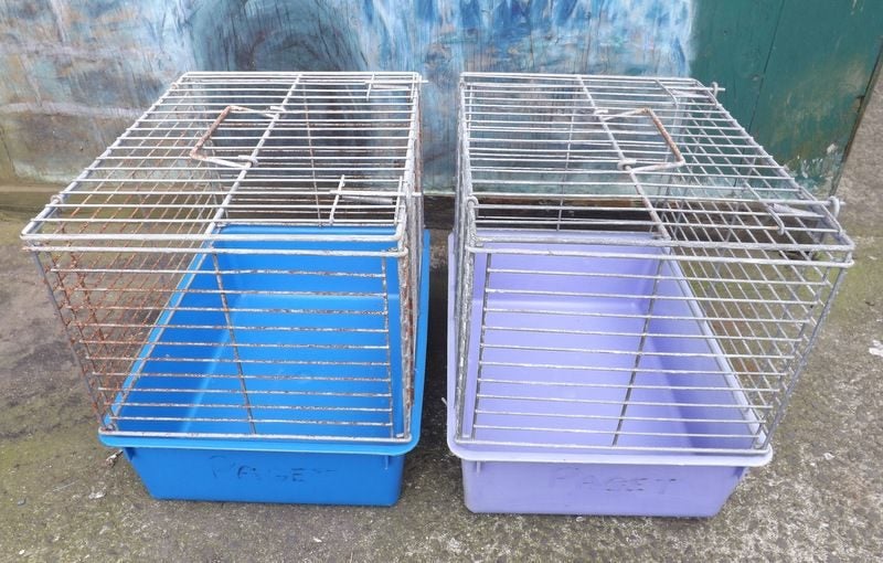 Cat carrier cage (blue one only) Carousel 1