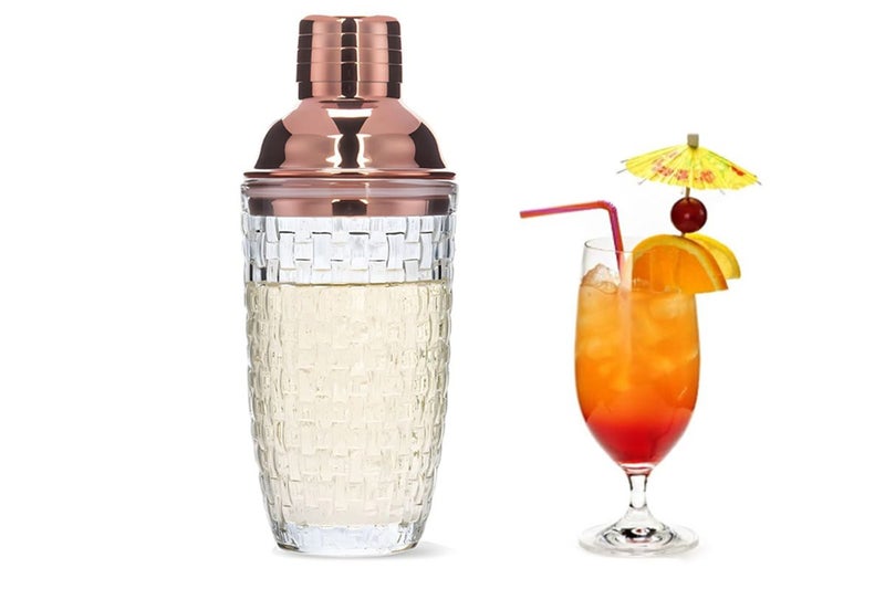 Glass Cocktail Shaker Leakproof Drinks Shaker Ice Shaker Home or Bar Use-Wine62963562022657112