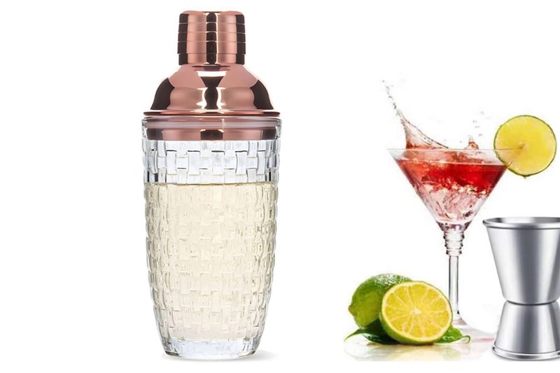 Glass Cocktail Shaker Leakproof Drinks Shaker Ice Shaker Home or Bar Use-Wine62963562022657113
