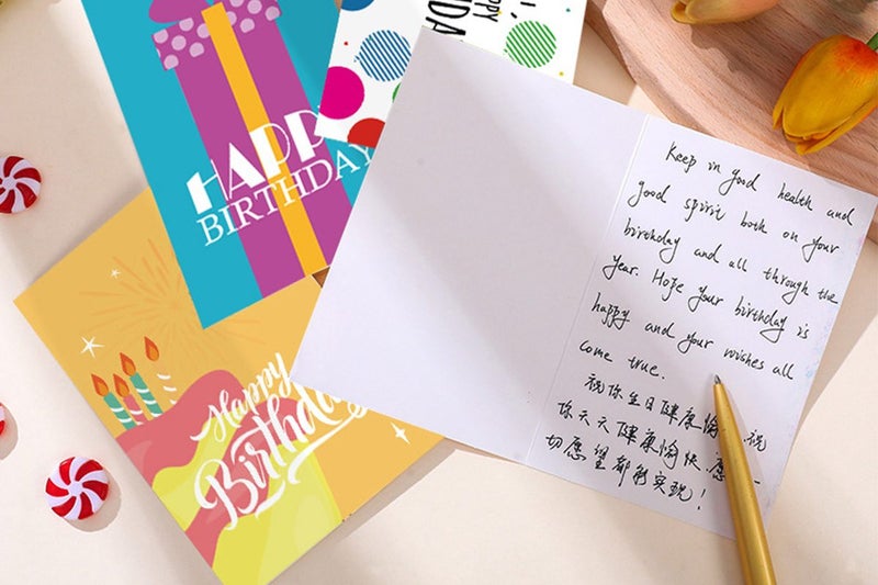 24Pcs Unique Birthday Cards Happy Birthday Card Bulk with Envelopes and Stickers Carousel 4