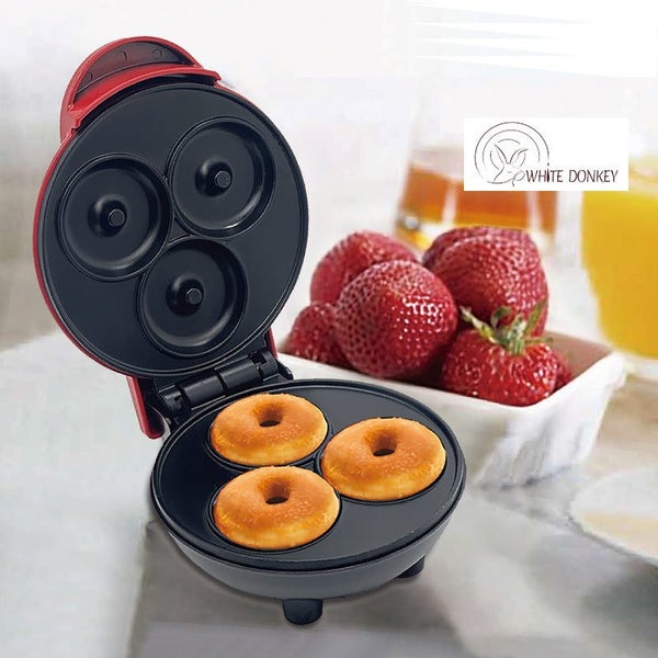 Electric Non-Stick 3 Holes Donut Maker 350W Carousel 2