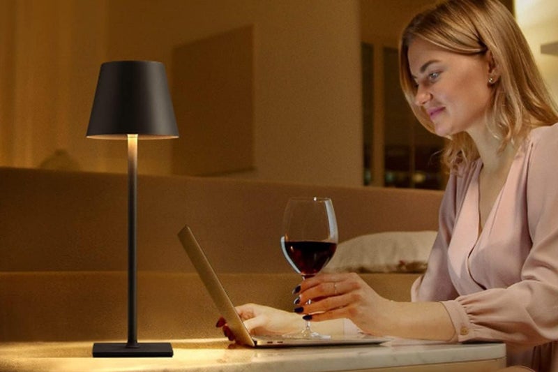 2Pcs Rechargeable Table Lamp 3 Color Cordless LED Table Lamp Touch Desk Lamp-Bla Carousel 10