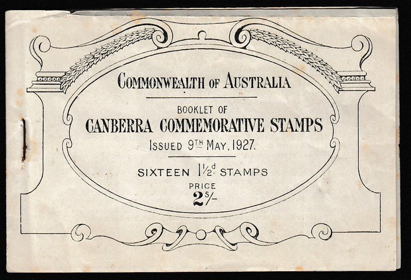 Australia 1927 Canberra 2/- (16 x 1½d) Stamp Booklet Complete Carousel 1