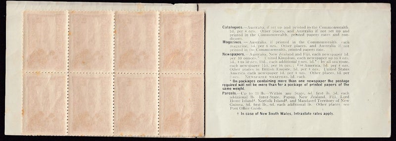 Australia 1927 Canberra 2/- (16 x 1½d) Stamp Booklet Complete Carousel 5