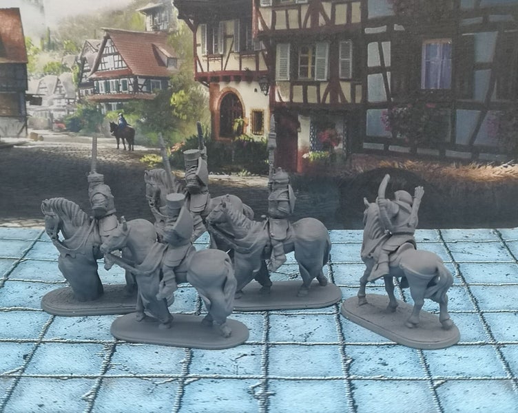 5 Mounted Knight Miniatures Townsfolke Set #27 Dungeons and Dragons dice4dungeon Carousel 2