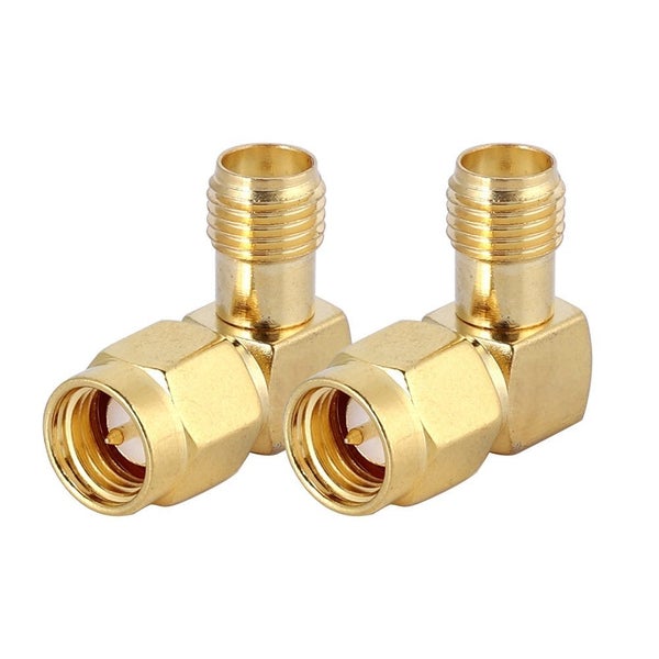 adapter connector sma female to sma male 2PCS SMA Female to SMA Male Right angle Carousel 1