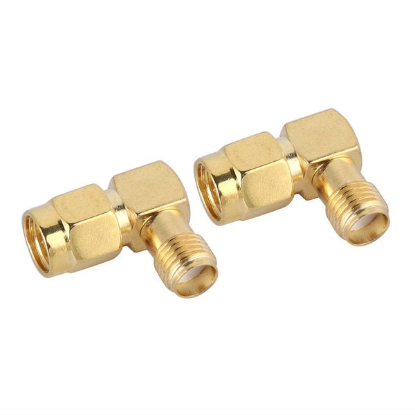 adapter connector sma female to sma male 2PCS SMA Female to SMA Male Right angle Carousel 2