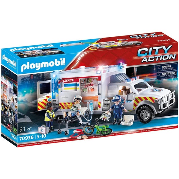 Playmobil Rescue Ambulance with Lights and Sound Carousel 1