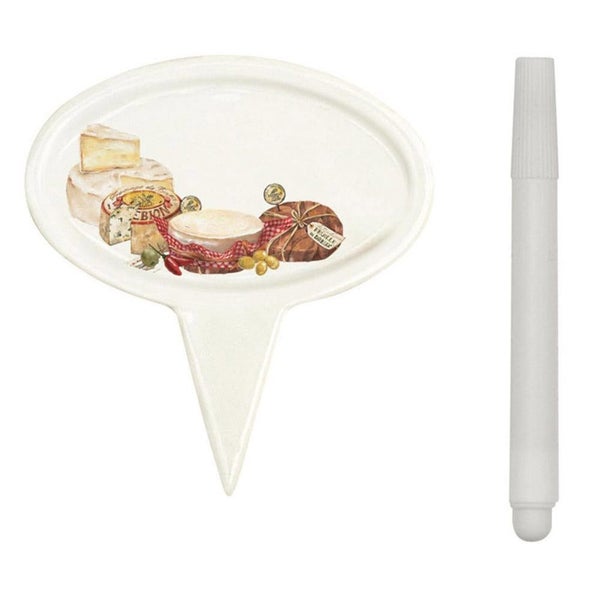 Vintage Cheese Labels and Marker Set 6pc Carousel 1