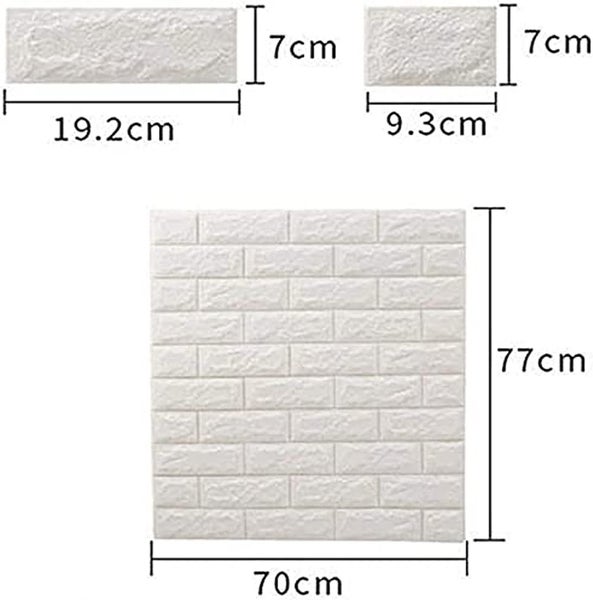 Brick Wallpaper Wall STICKERS 10 PCS Carousel 2