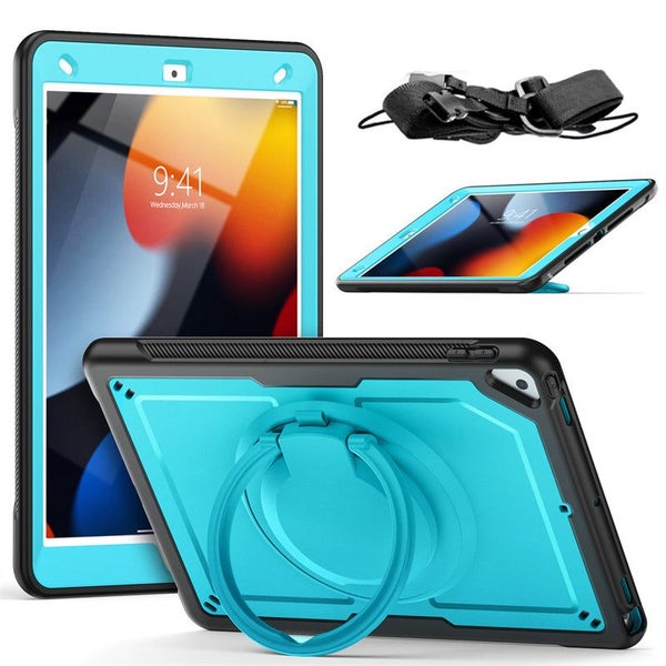 iPad Air 3rd Gen/Pro 10.5 inch Drop Protection Frosting Handle Case-LightBlue Carousel 1