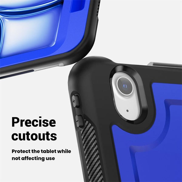 iPad Air 11 inch 6th Gen 2024(M2) Drop Protection Frosting Handle Case-DarkBlue Carousel 8