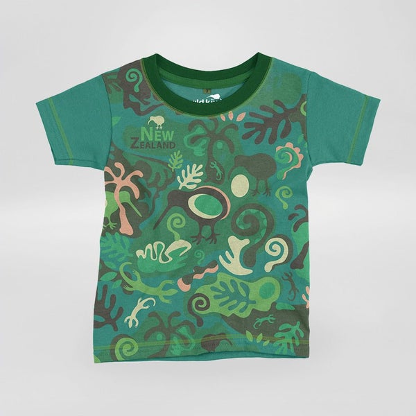 Kiwi Camo - Kids T-Shirt Carousel 1