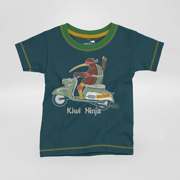 Ninja Kiwi - Kids T-Shirt Carousel 1