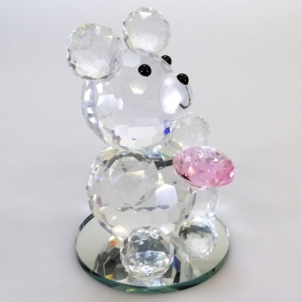 Clear Glass Bear with Pink Gem62999640167297111