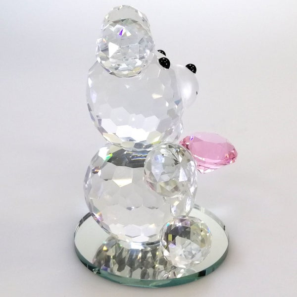 Clear Glass Bear with Pink Gem62999640167297113