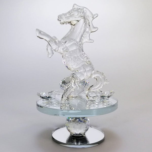 Clear Glass Rearing Horse63002474306818111