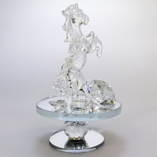 Clear Glass Rearing Horse63002474306818112