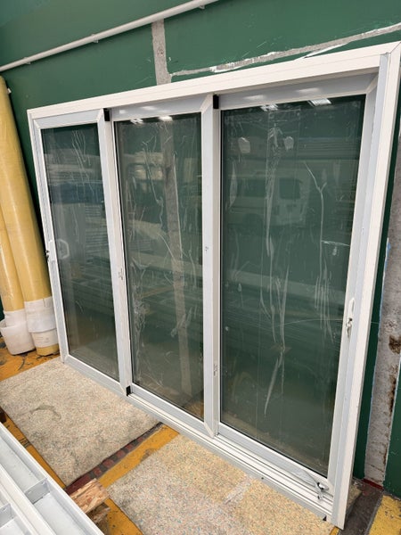 New Sliding 3 Panel Aluminium Door 2.4m x 2m Carousel 1