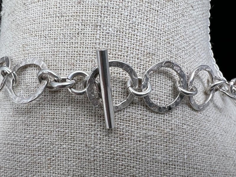 Handcrafted Modernist Sterling Silver 'Bubbles and Circles' Necklace Carousel 8