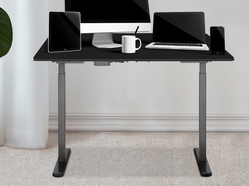 Table Top + Height Adjustable Desk Carousel 1