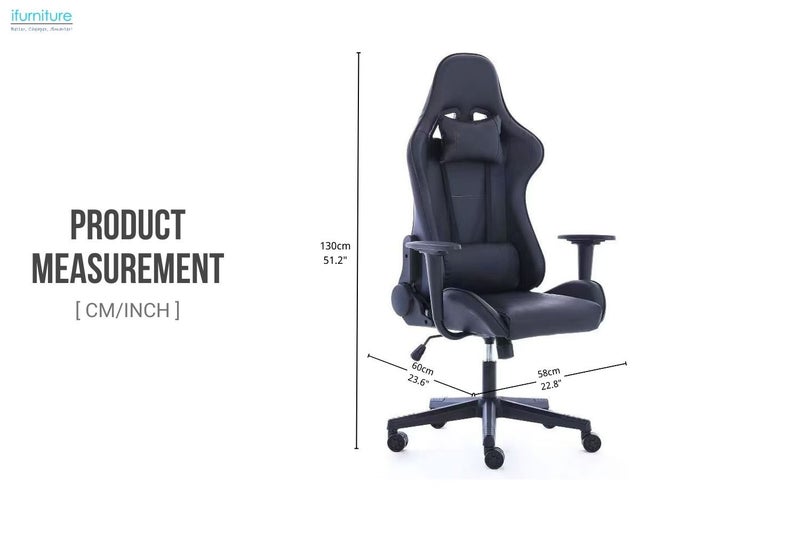 RAIDERS Swivel Gaming Chair (Black) Carousel 2