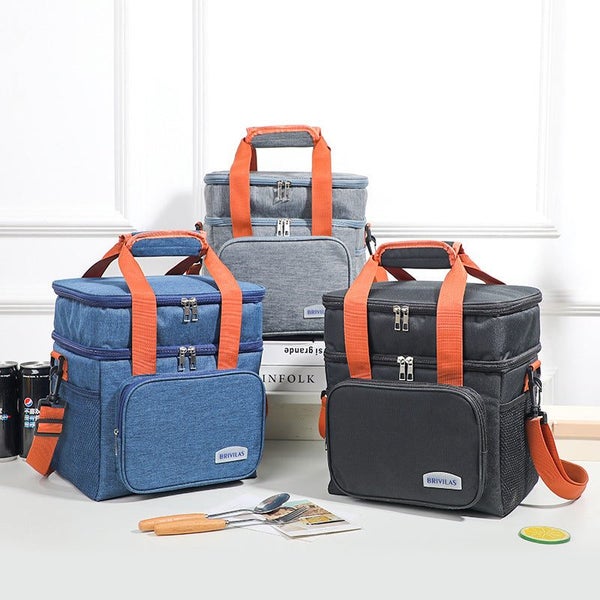 Large Capacity Double Layer Crosbody Lunch Bags Carousel 2