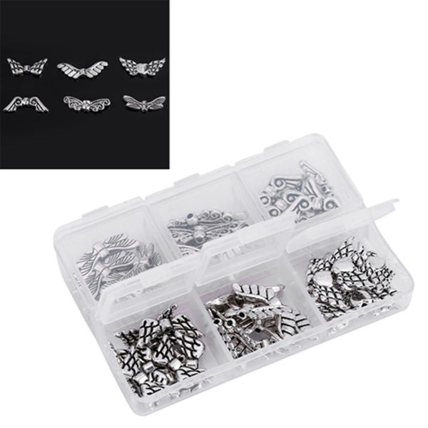 angel wing jewelry findings diy jewelry findings 60Pcs 14-26mm Angel Wing Carousel 5