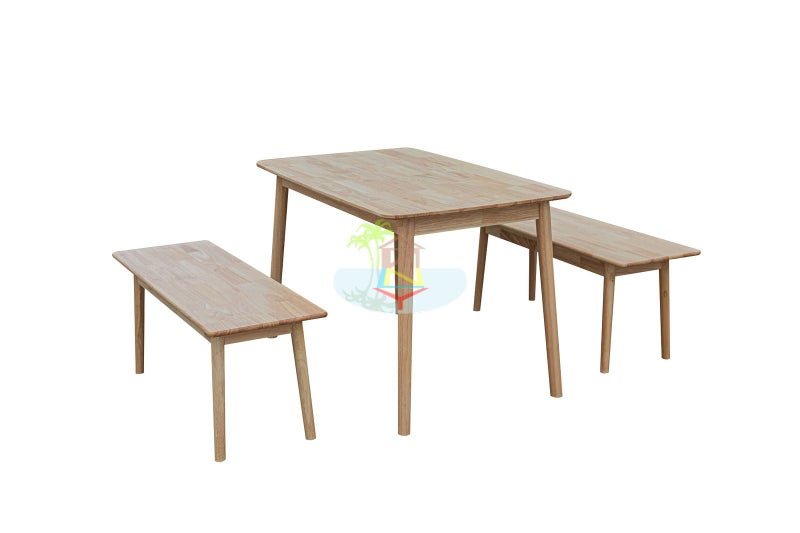 Paris# Malaysian Oak Scandinavian Dining Table | 1.2M | Light color| TR Carousel 6