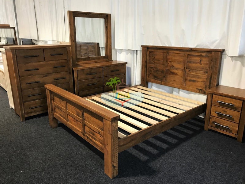 Woodgate# NZ Pine Rustic Bedroom Suite | King | LS Carousel 1