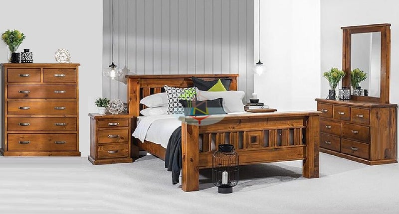 Felton# NZ Pine Chunky Bedroom Suite | King | LS Carousel 1