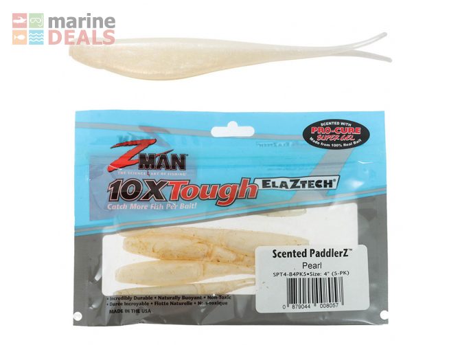 Z-Man Jerk ShadZ Scented Soft Bait 4in/10cm Pearl… Carousel 1