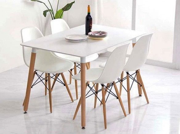 Echo# Scandinavian Dining Table | White color| TR Carousel 7