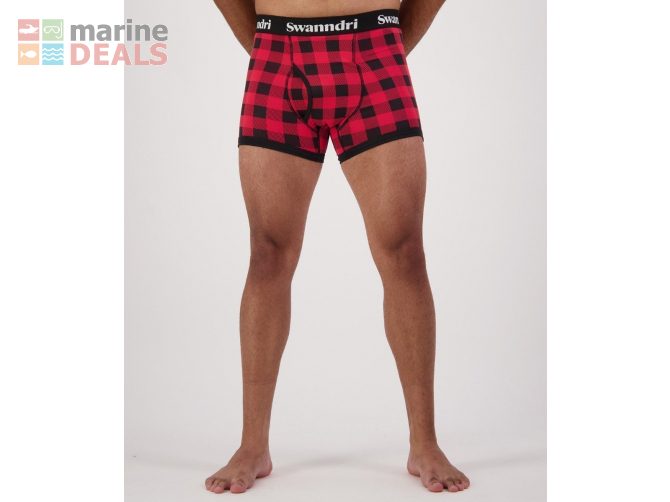 Swanndri SS24 Cotton Mens Underwear Red/Black Che… Carousel 1