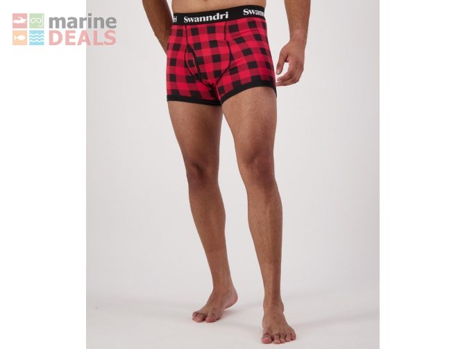 Swanndri SS24 Cotton Mens Underwear Red/Black Che… Carousel 2