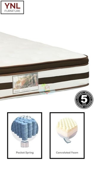 *Heavy Duty* Pocket spring with a 7cm Euro Top Mattress| Queen size| TR Carousel 1