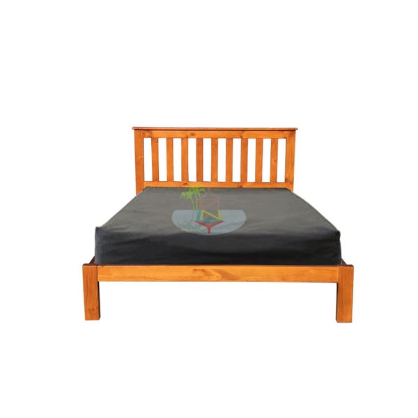 Classic# NZ Pine Simplicity Bed Frame | Double | Pine color | LS Carousel 2